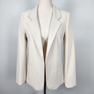 EUC Silence + Noise Urban Outfitter Textured Cream Open front Blazer Size Medium